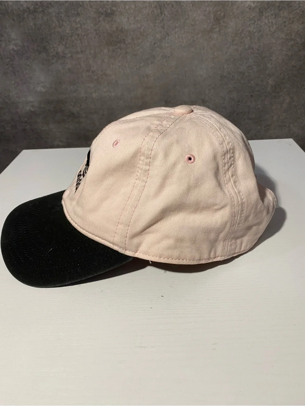 Adidas Originals Trefoil Logo Baseball Cap Light Pink Black Bill Dad Hat OSFM